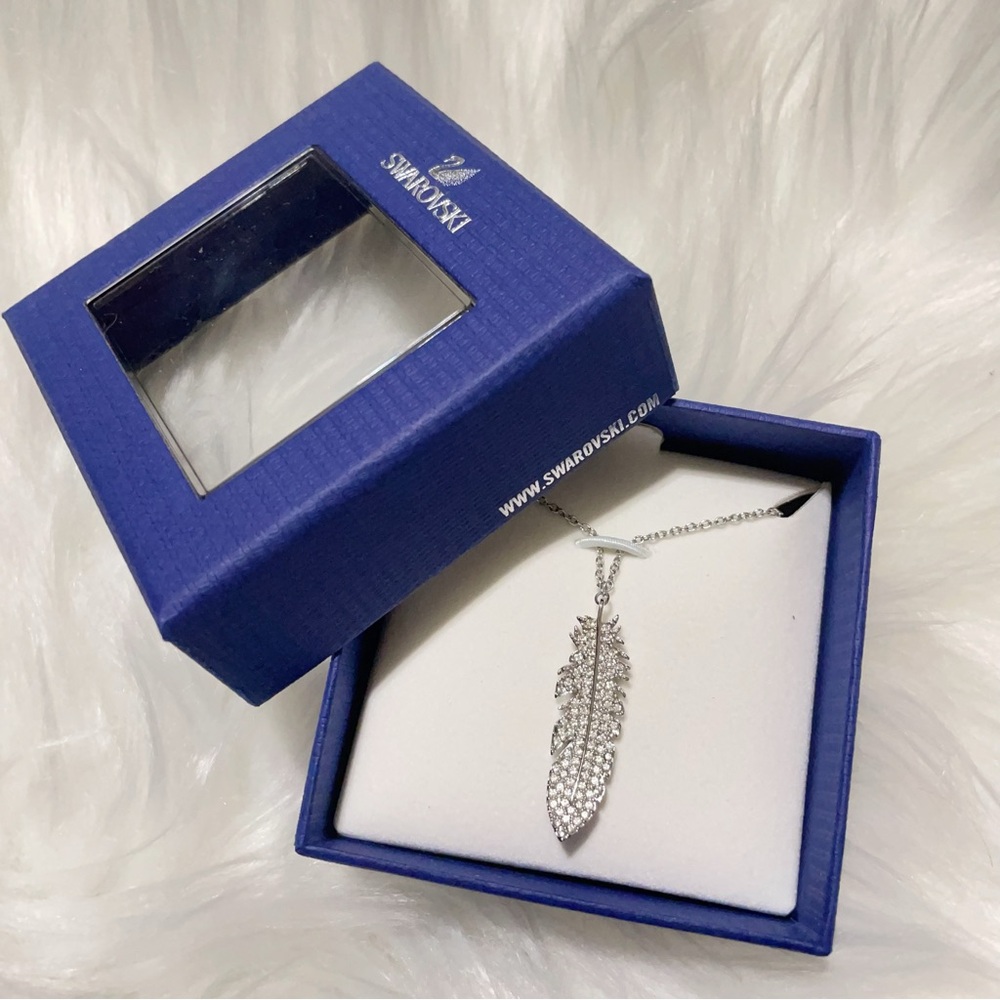 Swarovski Feather Crystal Necklace
